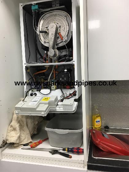 Servicing and repairing boilers again today on the WIRRAL, the picture is one were we had to change the expansion vessel, the issue with this is the pressure increases so much that the pressure relief valve opens, the customer then has to top the pressure up all the time.