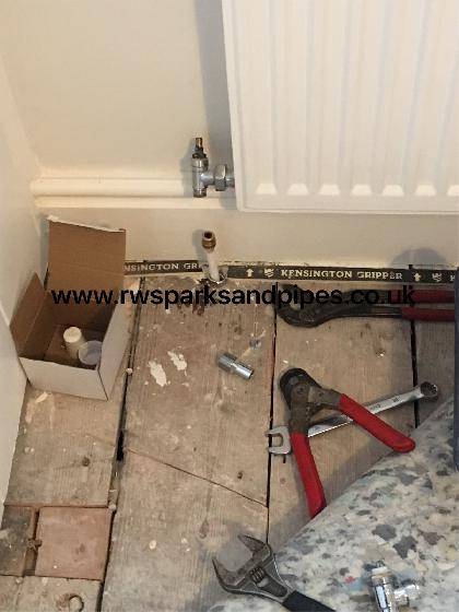 Working on the WIRRAL today Changing some old valves on radiators to new modern thermostatic valves.